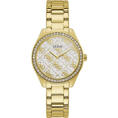 Guess Solo Tempo Acciaio Gold Quadrante Bianco