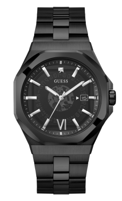 Guess Orologio Solo Tempo Acciaio Ip Nero
