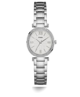 Guess Orologio Solo Tempo Donna Acciaio Silver Con Cristalli Park Ave