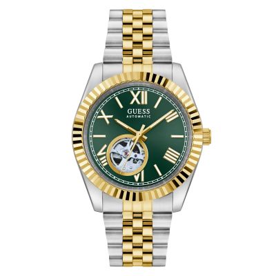 Guess Orologio Meccanico Acciaio Bicolore Gold Connoisseur