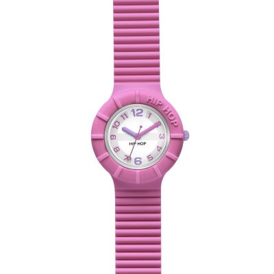 Hip Hop Solo Tempo Silicone Fucsia Quadrante Bianco