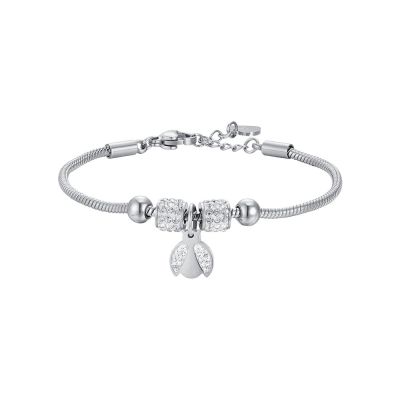 Luca Barra Bracciale Junior Acciaio Con Coccinella