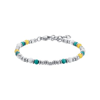 Luca Barra Bracciale Junior Acciaio Pietre Multicolor