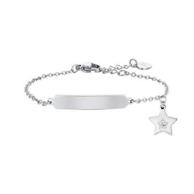 Luca Barra Bracciale Acciaio Piastra e Stella