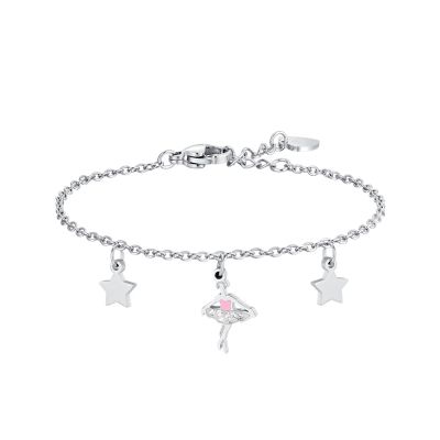 Luca Barra Bracciale Kids Acciaio Ballerina e Stelle