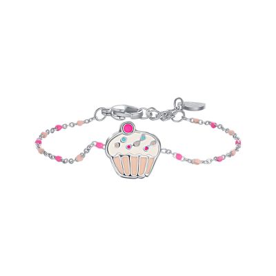 Luca Barra Bracciale Acciaio Cupcake Smaltato
