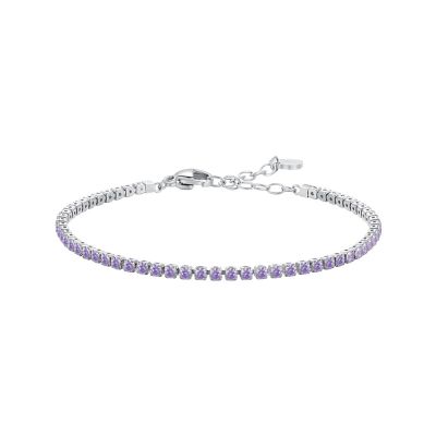 Luca Barra Tennis Kids Acciaio Zirconi Viola 2 mm