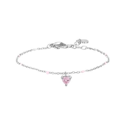 Luca Barra Bracciale Kids Acciaio Cuore Rosa 5 mm
