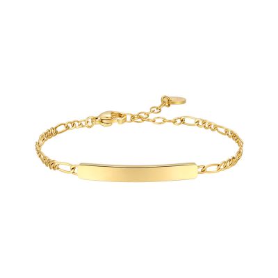 Luca Barra Bracciale Kids Acciaio Gold Catena 3+1 e Piastra