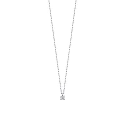 Luca Barra Collana Kids Acciaio Zircone Bianco 3 mm