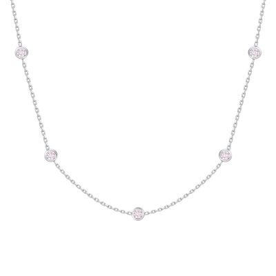 Luca Barra Collana Kids con Zirconi Rosa