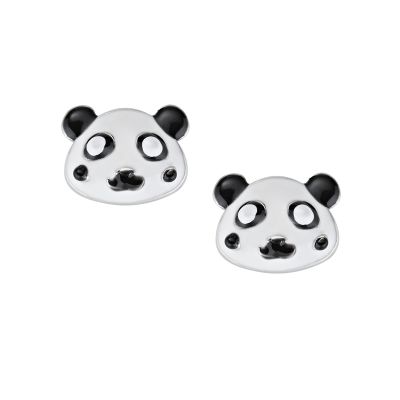 Amen Orecchini Junior Argento Panda con Smalti