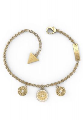 Guess Bracciale Donna Acciaio Gold Multicharm