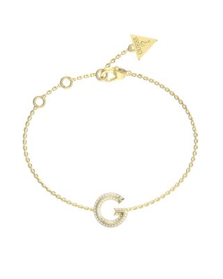 Guess Bracciale Acciaio Gold Lettera G Zirconata