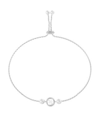 Guess Bracciale Acciaio Perle e Logo 4G