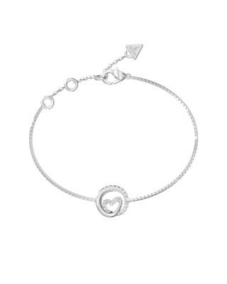 Guess Bracciale Acciaio Cuore con Zirconi
