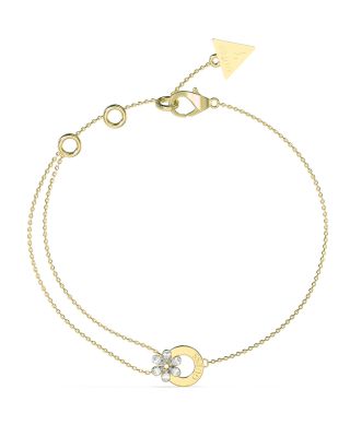 Guess Bracciale Acciaio Gold Con Fiore