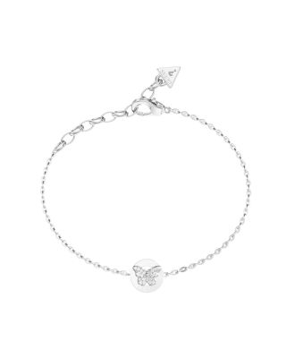 Guess Bracciale Acciaio Farfalla Zirconata