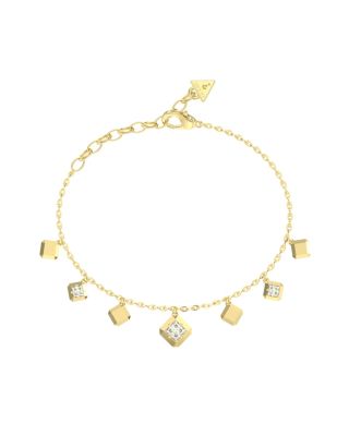 Guess Bracciale Acciaio Gold Rombi e Zirconi