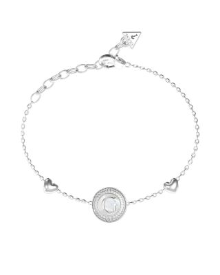 Guess Bracciale Acciaio Logo e Cuori