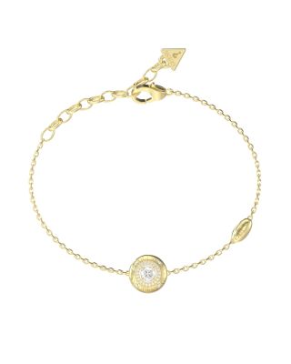 Guess Bracciale Acciaio Gold Cerchio con Zirconi