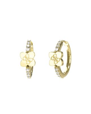 Guess Cerchi Acciaio Gold Zirconi e Logo 4G