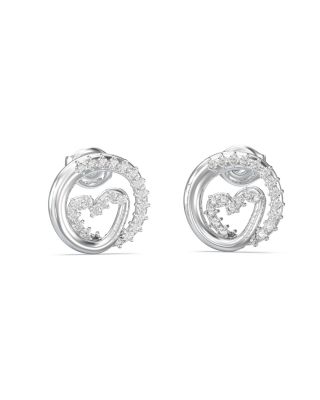 Guess Orecchini Acciaio Cuore con Zirconi Bianchi