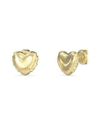 Guess Orecchini Acciaio Gold Cuore Bombato