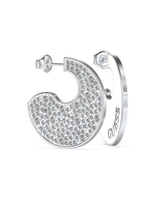 Guess Orecchini Cerchi Zirconati Acciaio 20 mm
