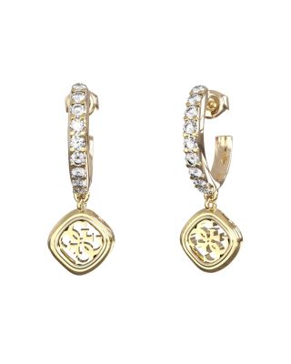 Guess Orecchini Acciaio Gold Logo 4G