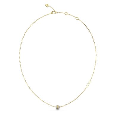 Guess Collana Acciaio Gold Sfera 7 mm Zirconata