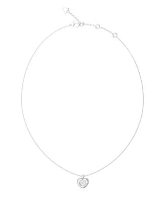 Guess Collana Acciaio Cuore e Zirconi