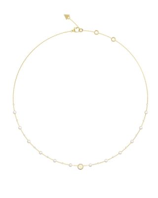 Guess Collana Acciaio Gold Perle e Logo 4G