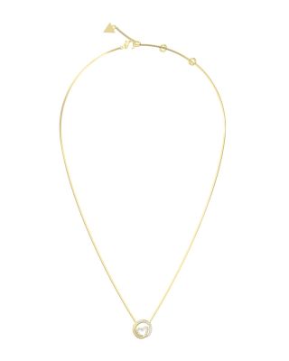 Guess Collana Acciaio Gold Cuore con Cristalli