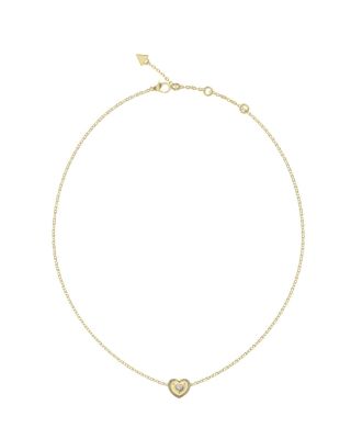 Guess Collana Acciaio Cuore con Cristallo