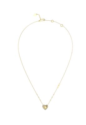 Guess Collana Acciaio Gold Con Cuore e Zirconi
