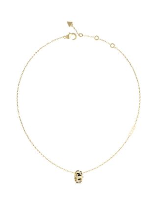 Guess Collana Acciaio Gold Elemento Zirconato
