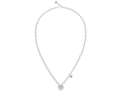 Guess Collana Acciaio Cuore Zirconato