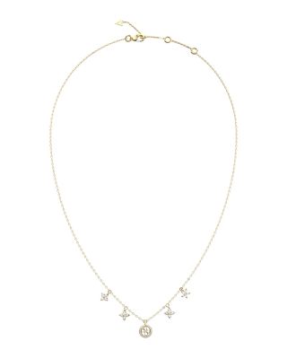 Guess Collana Acciaio Gold Logo e Fiori Bianchi