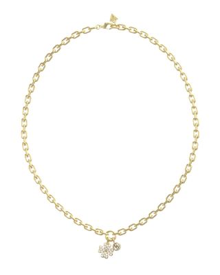 Guess Collana Acciaio Gold con Quadrifoglio