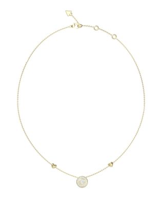 Guess Collana Acciaio Gold Logo e Cuori