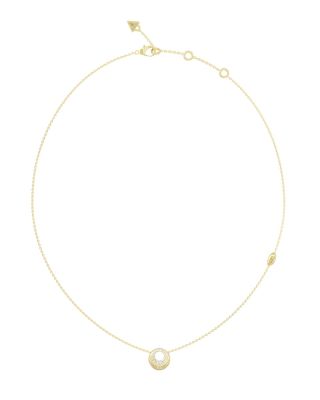 Guess Collana Acciaio Gold con Zirconi Bianchi
