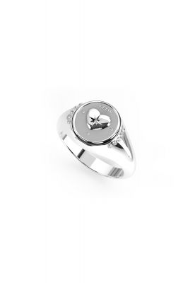 Guess Anello Chevalier Donna Acciaio Cuore e Zirconi-16