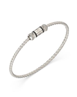 Guess Bracciale Corda Acciaio Elemento Con Scritta