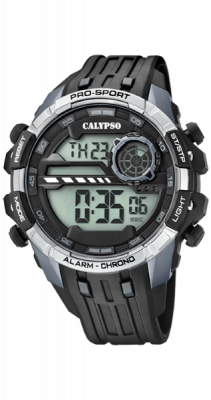 Calypso Orologio Uomo-Ragazzo Gomma Digitale Multi Nero-Silver