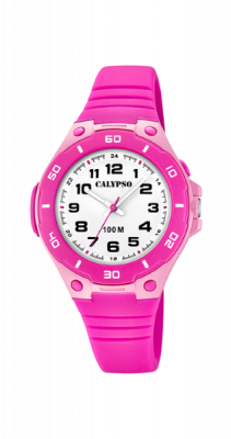 Calypso Orologio Bambino-Bambina Gomma Solo Tempo Fuxia
