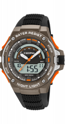 Calypso Orologio Uomo Gomma Analogico Digitale Multifunzione Grigio