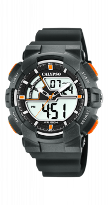 Calypso Orologio Uomo Gomma Analogico Digitale Multifunzione Grigio