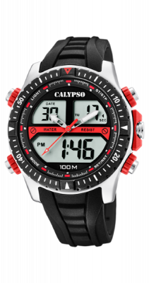 Calypso Orologio Uomo Gomma Analogico Digitale Multifunzione Nero