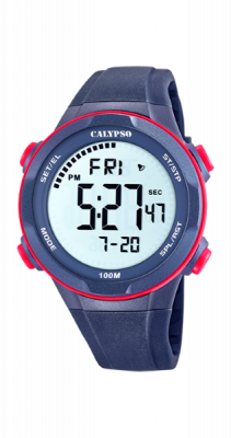 Calypso Orologio Uomo Gomma Digitale Multifunzione Blu